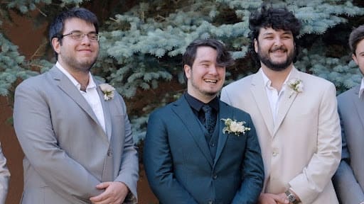 Beren Garrity with groomsmen during Holly and Beren’s wedding at The Broadmoor in Colorado Springs