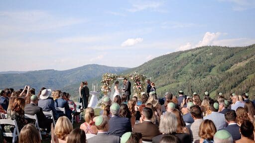 Charlotte and Bryan’s mountain chuppah ceremony
