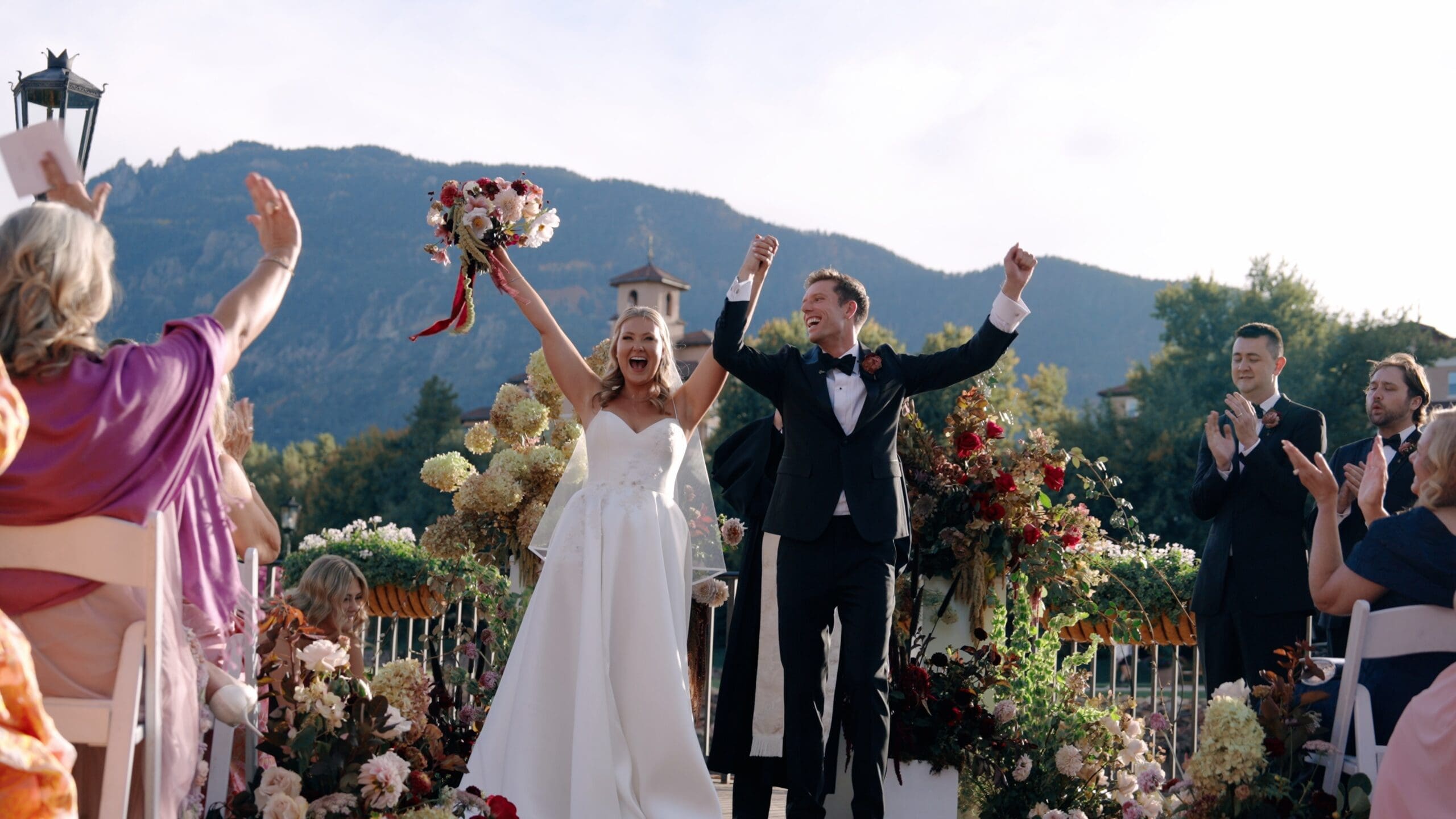 Colorado wedding videographer editing a cinematic wedding film after a wedding day